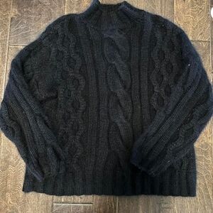 Express Black Cable Knit Sweater